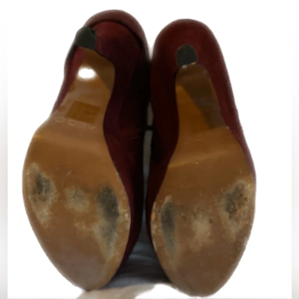 Aldo Brackney burgundy platform heeled ankle boot 7 - Picture 2 of 6